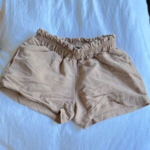 Hatch maternity shorts linen cotton khaki elastic waist shorts Xs 0/2
